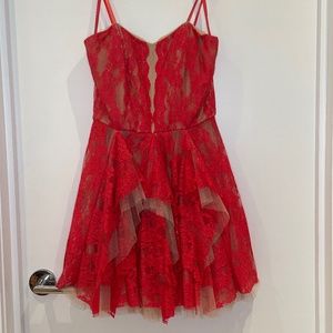 Hailey Adrianna Pappell Red Mini Dress